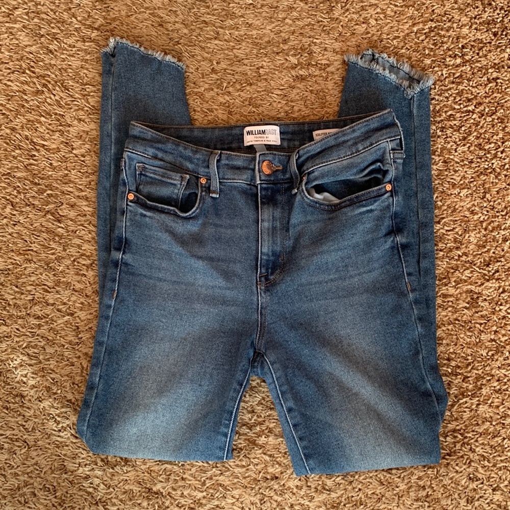 Cutoff High Rise Skinny Jeans